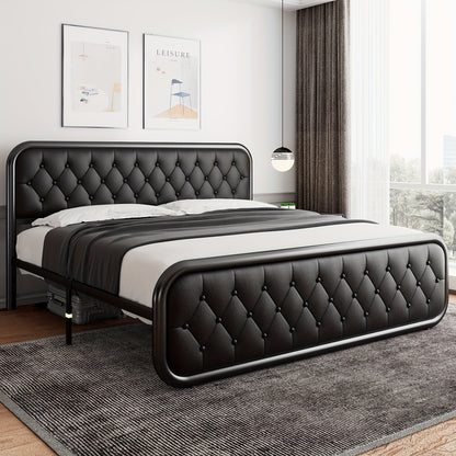 Bed Frame shown in the Black, King option