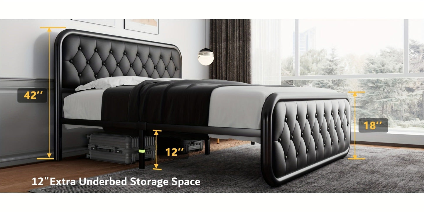 12-Inch Heavy-Duty Bed Frame, Bedroom Platform Bed for Bedroom Comfort and Support detail image - detail view 16