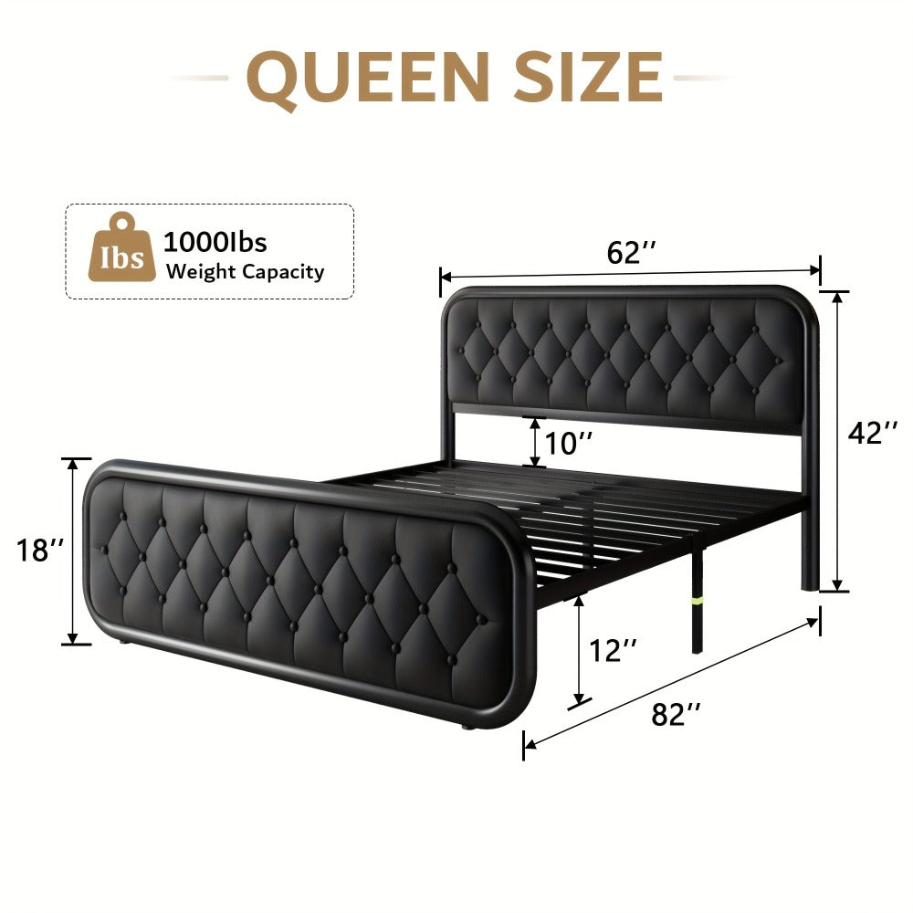 12-Inch Heavy-Duty Bed Frame, Bedroom Platform Bed for Bedroom Comfort and Support detail image - detail view 5