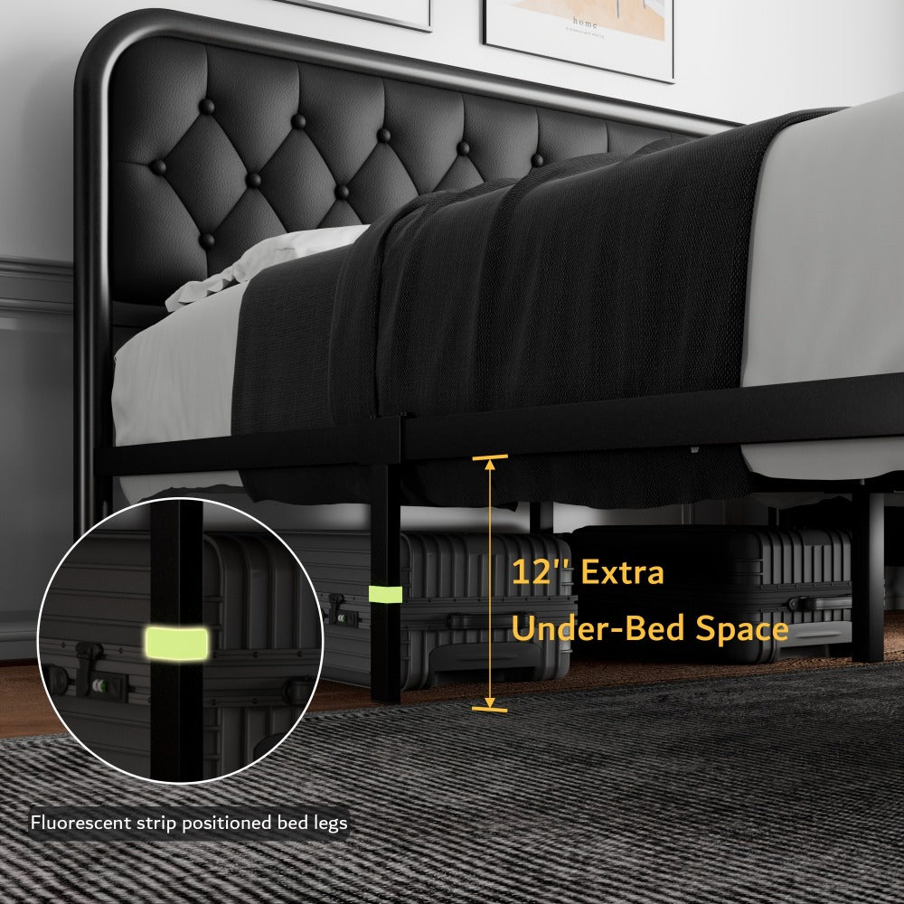 12-Inch Heavy-Duty Bed Frame, Bedroom Platform Bed for Bedroom Comfort and Support detail image - detail view 9