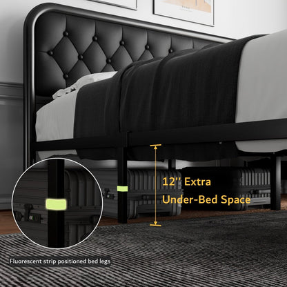 12-Inch Heavy-Duty Bed Frame, Bedroom Platform Bed for Bedroom Comfort and Support detail image - detail view 9