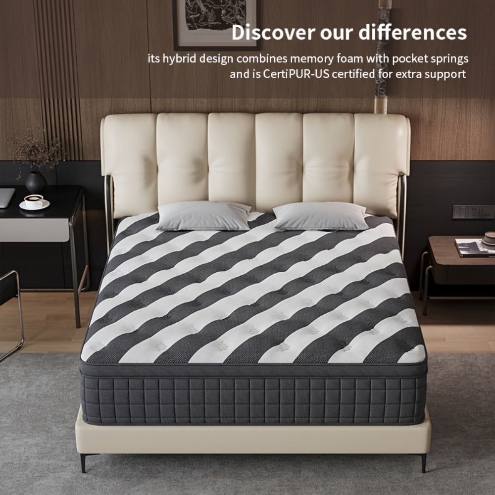 12-Inch Mattress with Memory Foam for Bedroom Comfort and Support detail image - detail view 12
