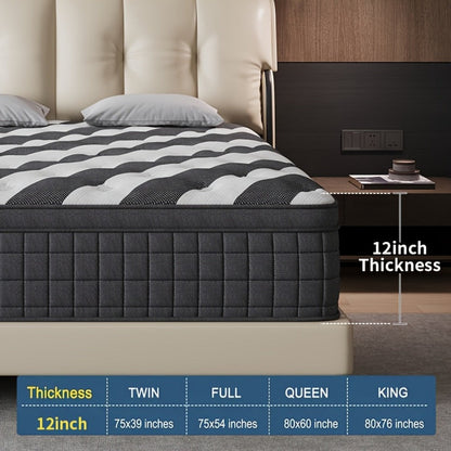 12-Inch Mattress with Memory Foam for Bedroom Comfort and Support detail image - detail view 4