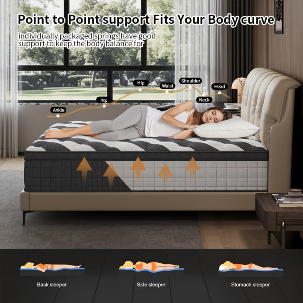 12-Inch Mattress with Memory Foam for Bedroom Comfort and Support detail image - detail view 6