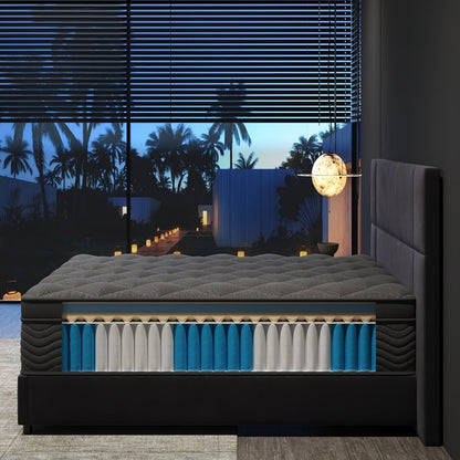 12-Inch Mattress with Pocket Springs, Bedroom Mattress in a Box detail image - detail view 7