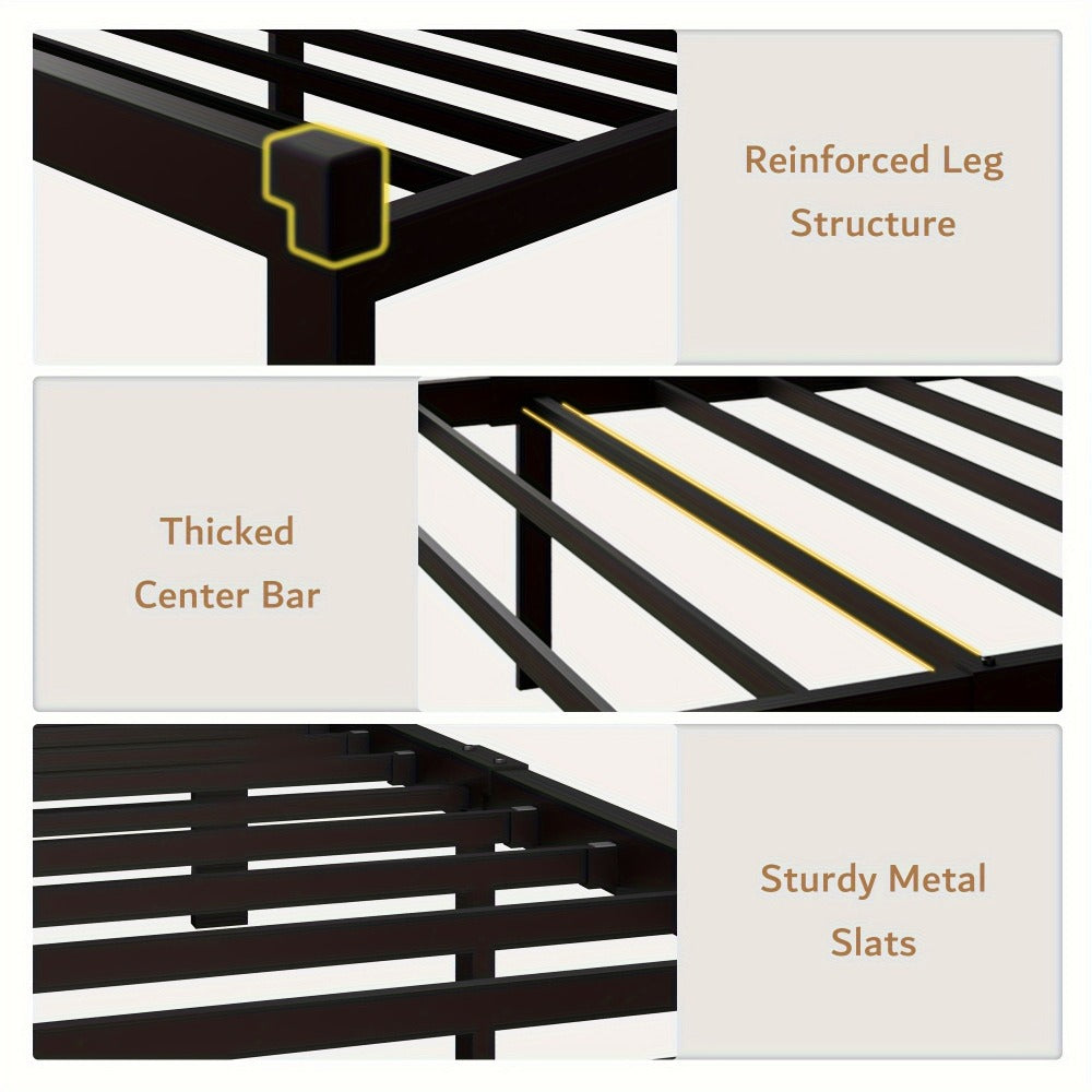 12-Inch Metal Bed Frame with No Box Spring Needed and Tool-Free Assembly detail image - detail view 10