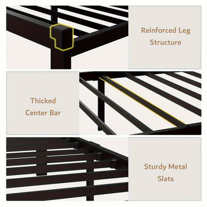 12-Inch Metal Bed Frame with No Box Spring Needed and Tool-Free Assembly detail image - detail view 10