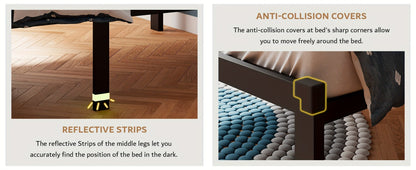 12-Inch Metal Bed Frame with No Box Spring Needed and Tool-Free Assembly detail image - detail view 14