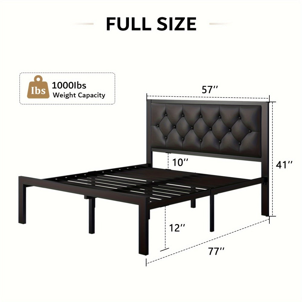 12-Inch Metal Bed Frame with No Box Spring Needed and Tool-Free Assembly detail image - detail view 4