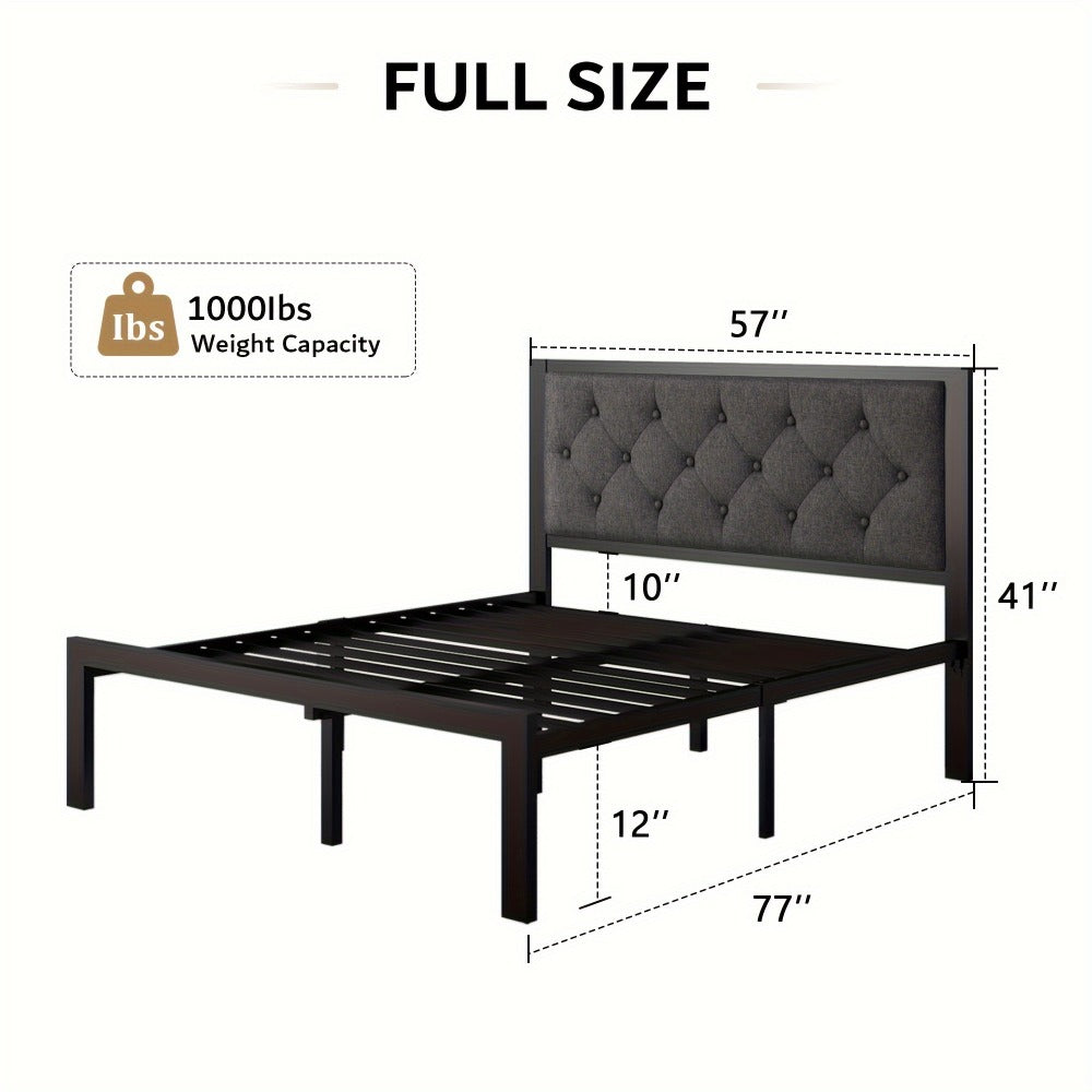 12-Inch Metal Bed Frame with No Box Spring Needed and Tool-Free Assembly detail image - detail view 5