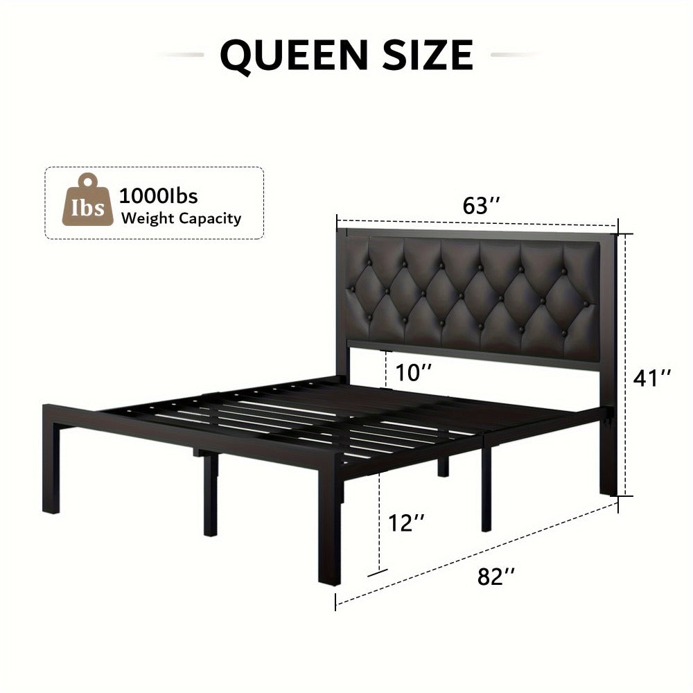 12-Inch Metal Bed Frame with No Box Spring Needed and Tool-Free Assembly detail image - detail view 6