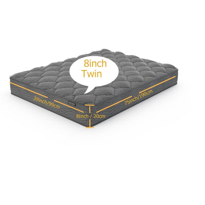 Mattress shown in the 8Inch, Twin option