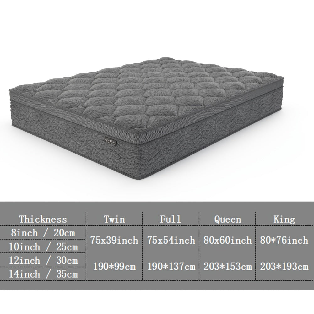 12-Inch Twin Mattress with Pocket Springs, Medium-Firm Bed Mattress for Bedroom detail image - detail view 4