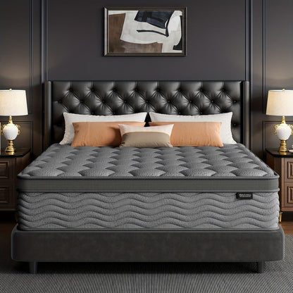 Mattress, Hybrid 8 10 12 Inch Medium Firm Pocket Spring Mattress Twin Full Queen King Size shown in the main product view