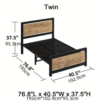 12-Inch Wood Bed Frame with No Box Spring Needed, Mattress Support Frame for Bedroom detail image - detail view 15