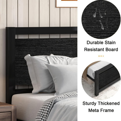 12-Inch Wood Bed Frame with No Box Spring Needed, Mattress Support Frame for Bedroom detail image - detail view 9