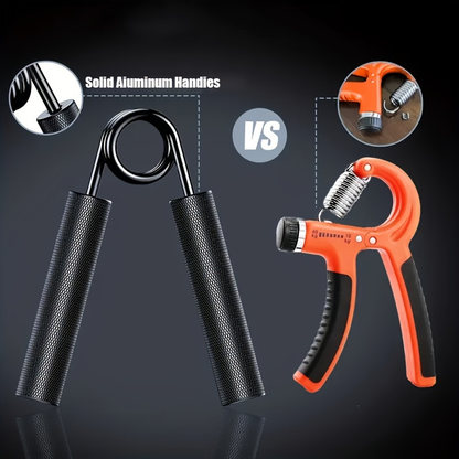 Hand Grip Strengthener Set 4pcs Heavy Duty Metal - Forearm & Wrist Trainer 50LB to 200LB Resistance, Finger Exerciser for Muscle Building, Rehabilitation & Crush Grip Training, Black