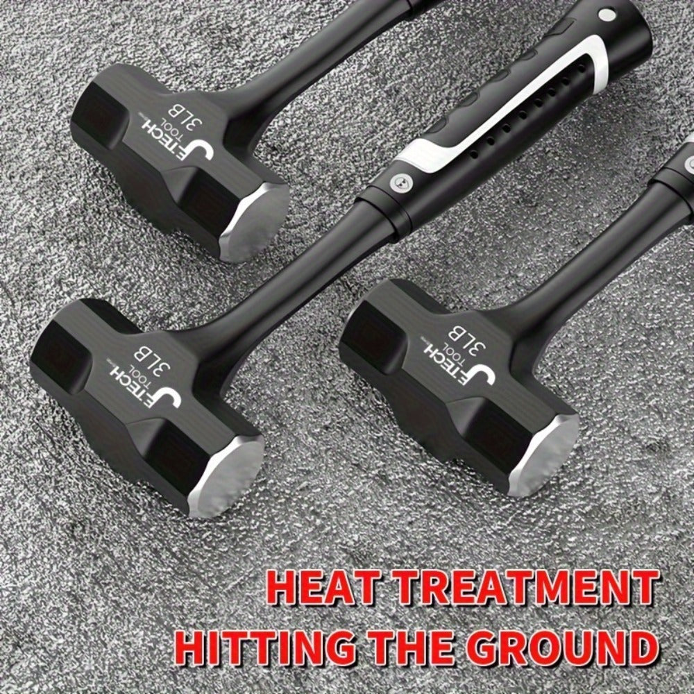 Octagonal Hammer 2/3/4 LB – Heavy-Duty Non-Slip Handle, Professional Masonry & Demolition Sledge Hammer for Stone, Concrete, Construction & DIY Home Projects
