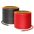 8 Gauge Wire, 50ft Black & Red Power Wire Cable Set, Silicon Shell Power Wire, Copper Clad Aluminum Wire for Battery Cable, Car Audio, Amp Wiring, Generator, Automotive, RV