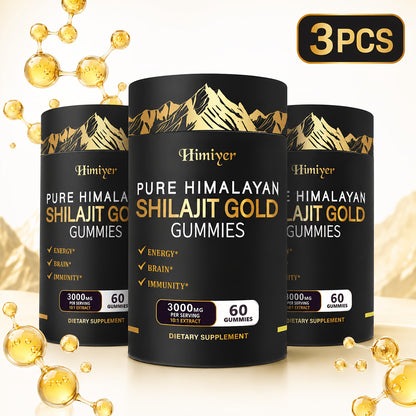 Shilajit 3000mg Supplement with Ginger Ginseng Ashwagandha Hoofgrass - 5-in-1 Adaptogen Complex for Energy Stamina Vitality & Stress Relief - Multi-Mineral Formula for Men & Women