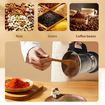 Electric Coffee Grinder 300W 25000RPM – 8-Blade Stainless Steel Spice & Grain Mill for Coffee Beans, Nuts, Spices | Home, Cafe & Camping