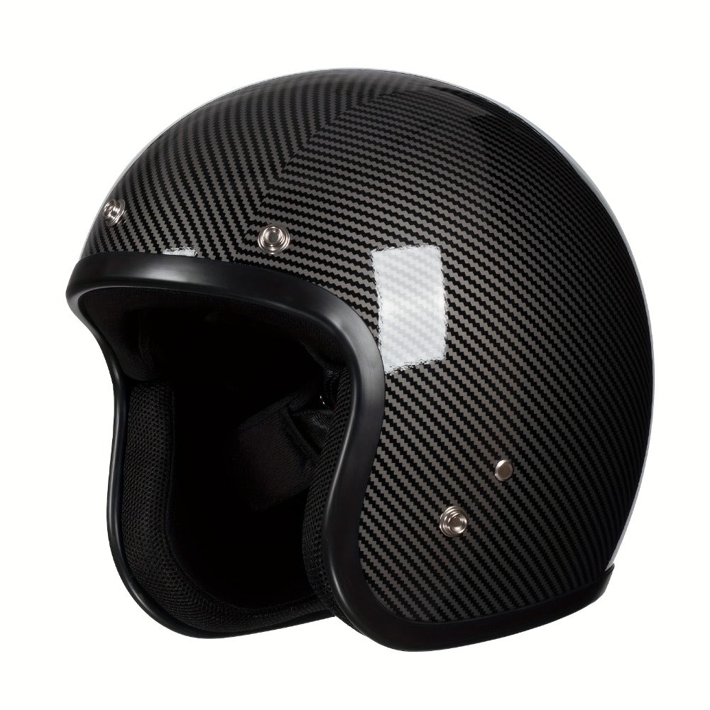 3/4 Open Face Motorcycle Helmet – Wide Field of Vision, Lightweight Shell, Multiple Graphic Styles, Easy-Clean Design, Adult S/M/L/XL