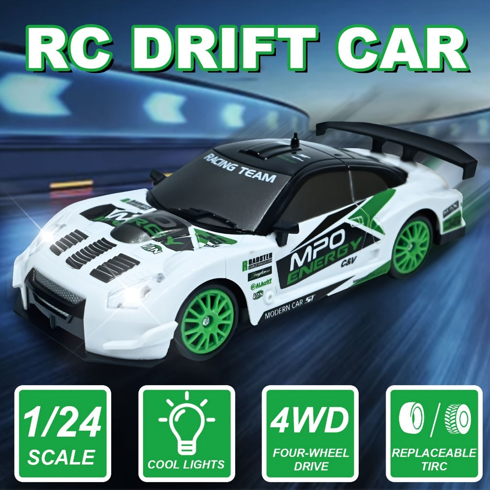 RC Drift Car 1:24 Scale 4WD High Speed Drifting Remote Control Sports Car for Adults Teens Boys Girls – 2.4GHz Racing Model Smooth Indoor Drift Racer Birthday Christmas Gift Red