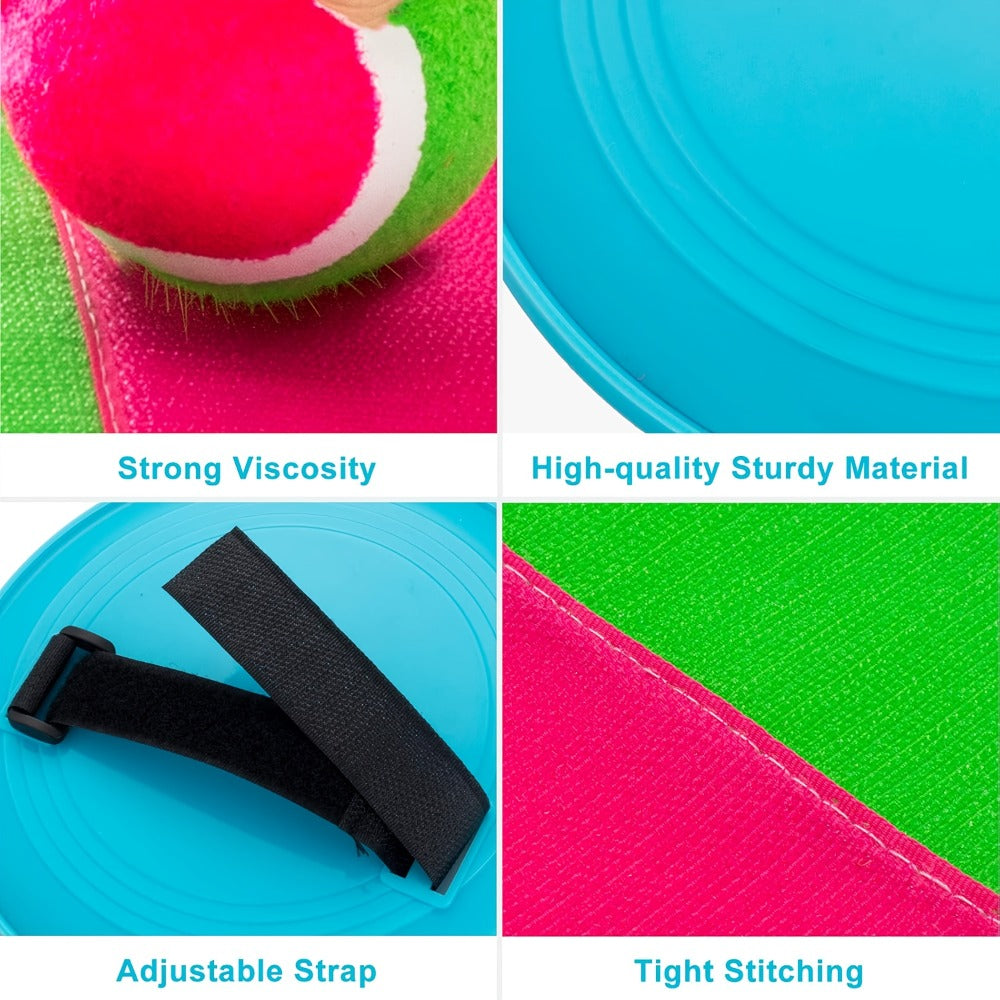 Sticky Ball Toss Game Set for Kids & Adults – Fun Outdoor Throwing Toy with Sticky Balls & Target Board, Beach Backyard Playground Party Game, Great Birthday Gift for Boys Girls Ages 3+