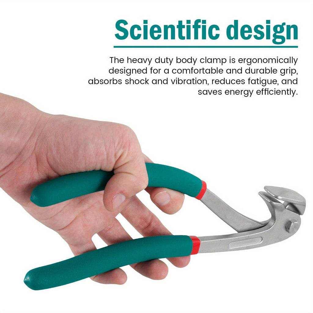 Heavy Duty Body Dent Edge Pliers | Portable Auto Collision Repair Edge Pliers - Door Edge Hawkbill Pliers, Ergonomic Green Handle & Durable Construction, Door Wing Crimping Tool, Stainless Steel Material By Yx&St
