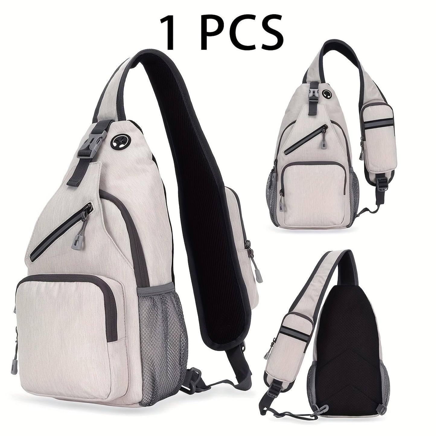 Crossbody Bag for Women & Men, Large Capacity Single Shoulder Bag with Zipper, Lightweight Multi-Pocket Design, Casual Sling Bag for Travel, Hiking, Work & Daily Use – Multiple Colors Available