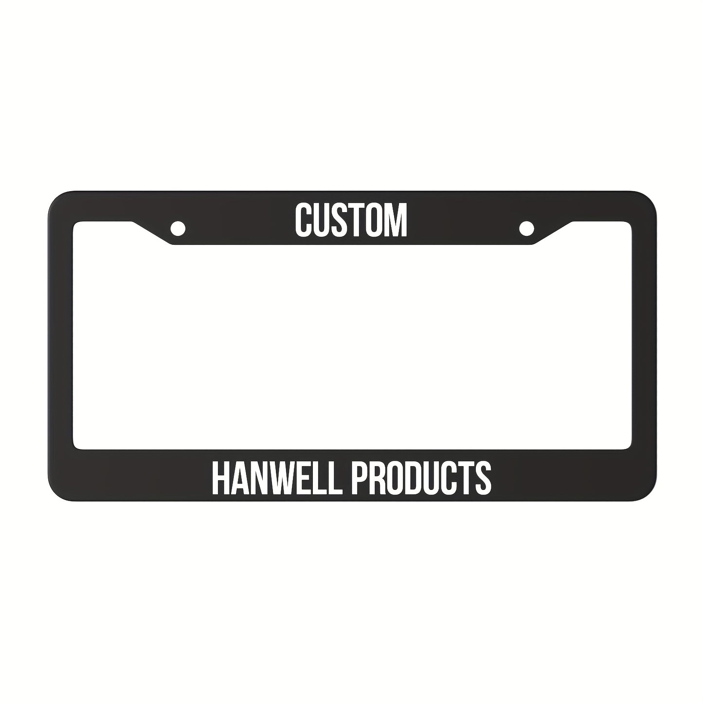 Custom License Plate Frame – 6 Font Styles, Heavy-Duty Weather-Resistant Car Tag Holder, Personalized Front & Rear License Plate Border Cover