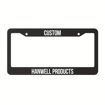 Custom License Plate Frame – 6 Font Styles, Heavy-Duty Weather-Resistant Car Tag Holder, Personalized Front & Rear License Plate Border Cover