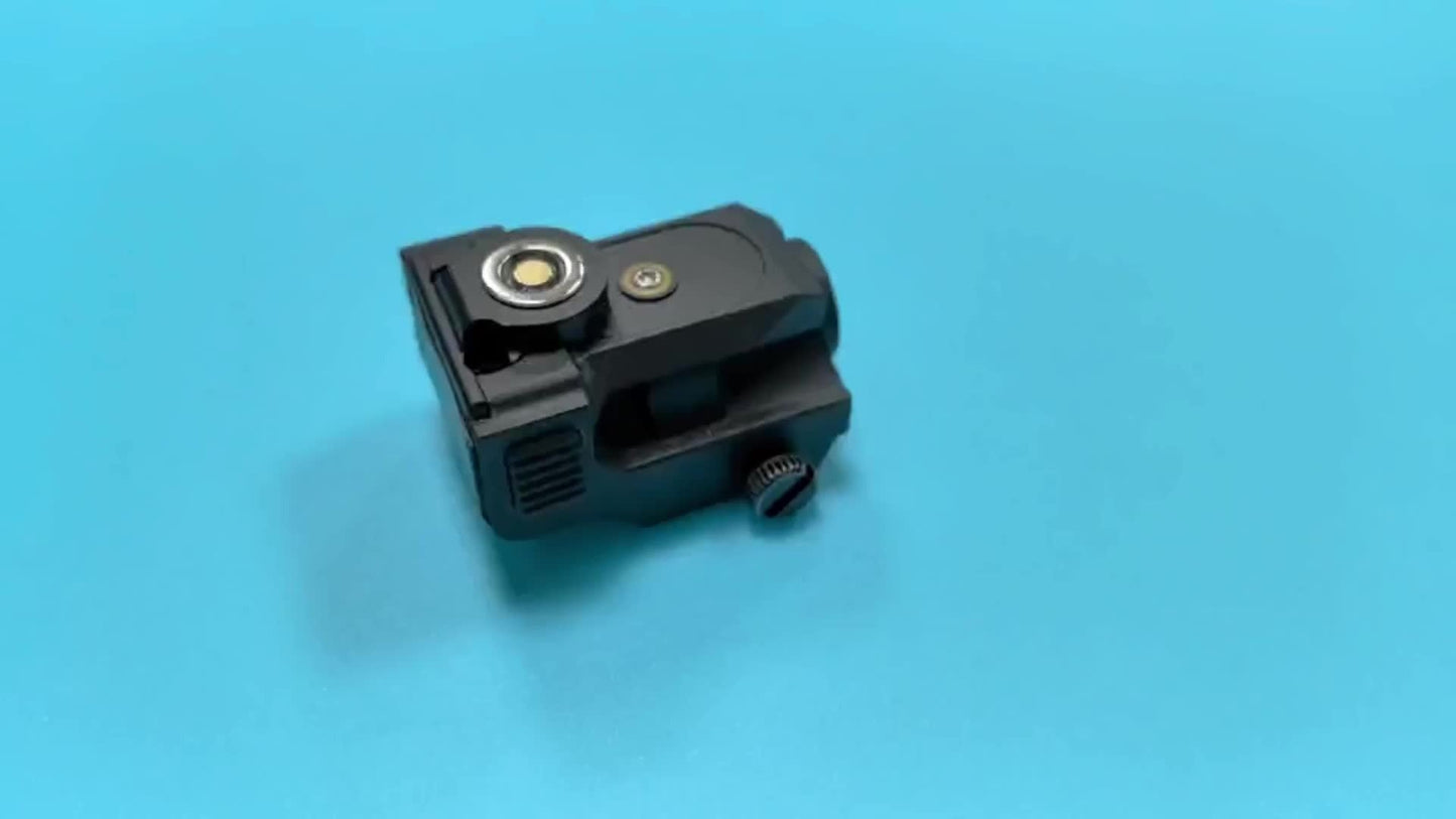 Compact Green Laser Sight Magnetic USB Charging Ambidextrous Low Profile 20mm Picatinny Rail for Handgun Pistol Airgun 150-300m Range PA66 Nylon