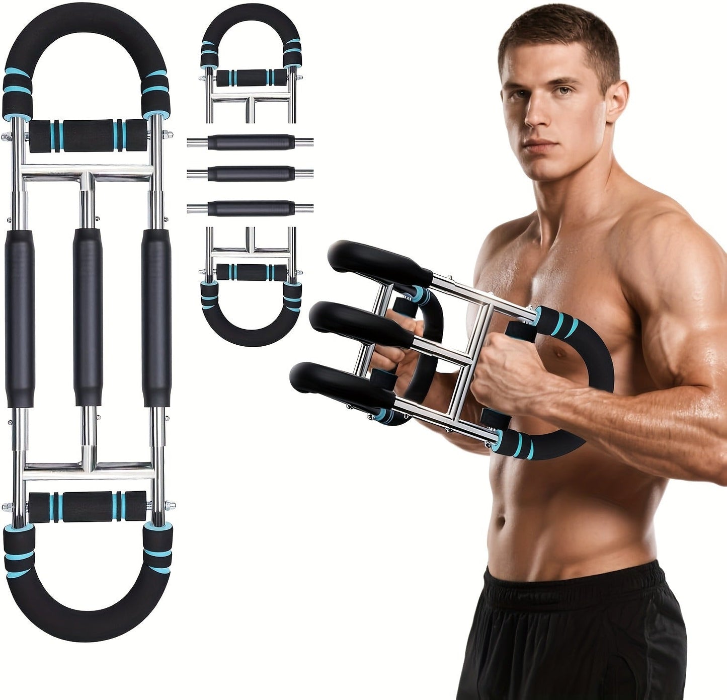 Spring Chest Expander Bar – Adjustable Arm & Tricep Trainer