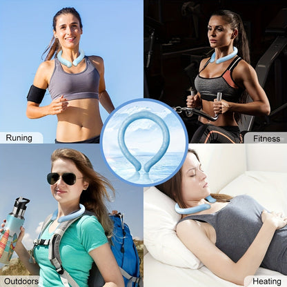 Cooling Neck Ring 3-Pack – Wearable Ice Gel Tube Wrap for Hot Weather, Outdoor Sports, Heat Relief & Hot Flashes, Freezes at 28°C, Hands-Free Summer Cooling for Men & Women