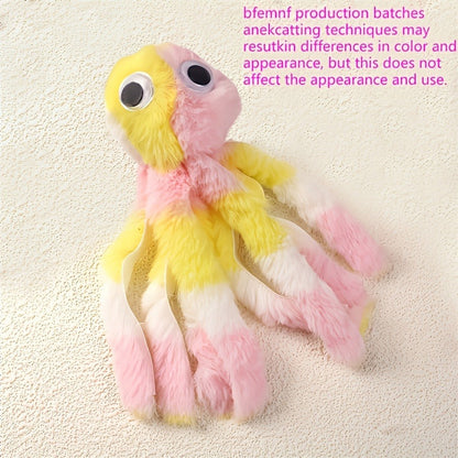 Cat Kick Toy Octopus 5-Pack - Cute Stuffed Chew & Kick Plush Toy for Indoor Cats, Teaser Wand Replacement Heads, Colorful Catnip-Style Interactive Cat Toy Set for Biting & Bunny Kicking