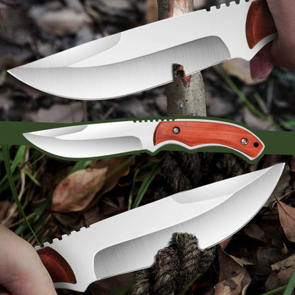 Tactical Axe Set Outdoor Multifunctional Knife Tool Card 3-4 Piece Kit for Hiking Camping BBQ Survival Wolf Head Axe Option