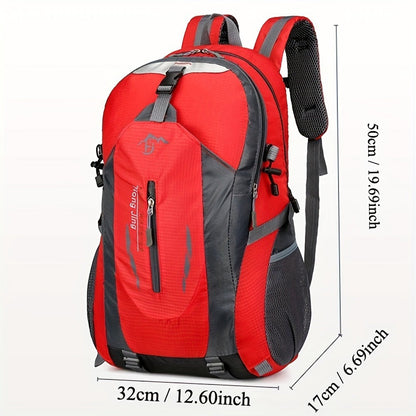 Hiking Daypack 25.5L Lightweight Oxford Backpack for Men Women with Laptop Compartment Torso Adjustment Outdoor Sport Cycling Travel Camping Backpack Red Blue Black Orange