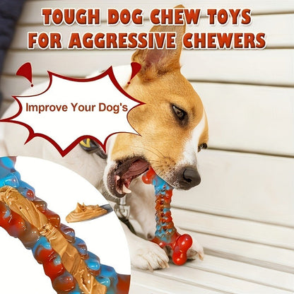 Dog Chew Toys for Aggressive Chewers - Indestructible Tough Dog Toys for Large Breed Dogs, Durable Heavy Duty Chew Toy Bundle 1/2/4/5 Pack, Long-Lasting Rubber Dog Toy for Power Chewers