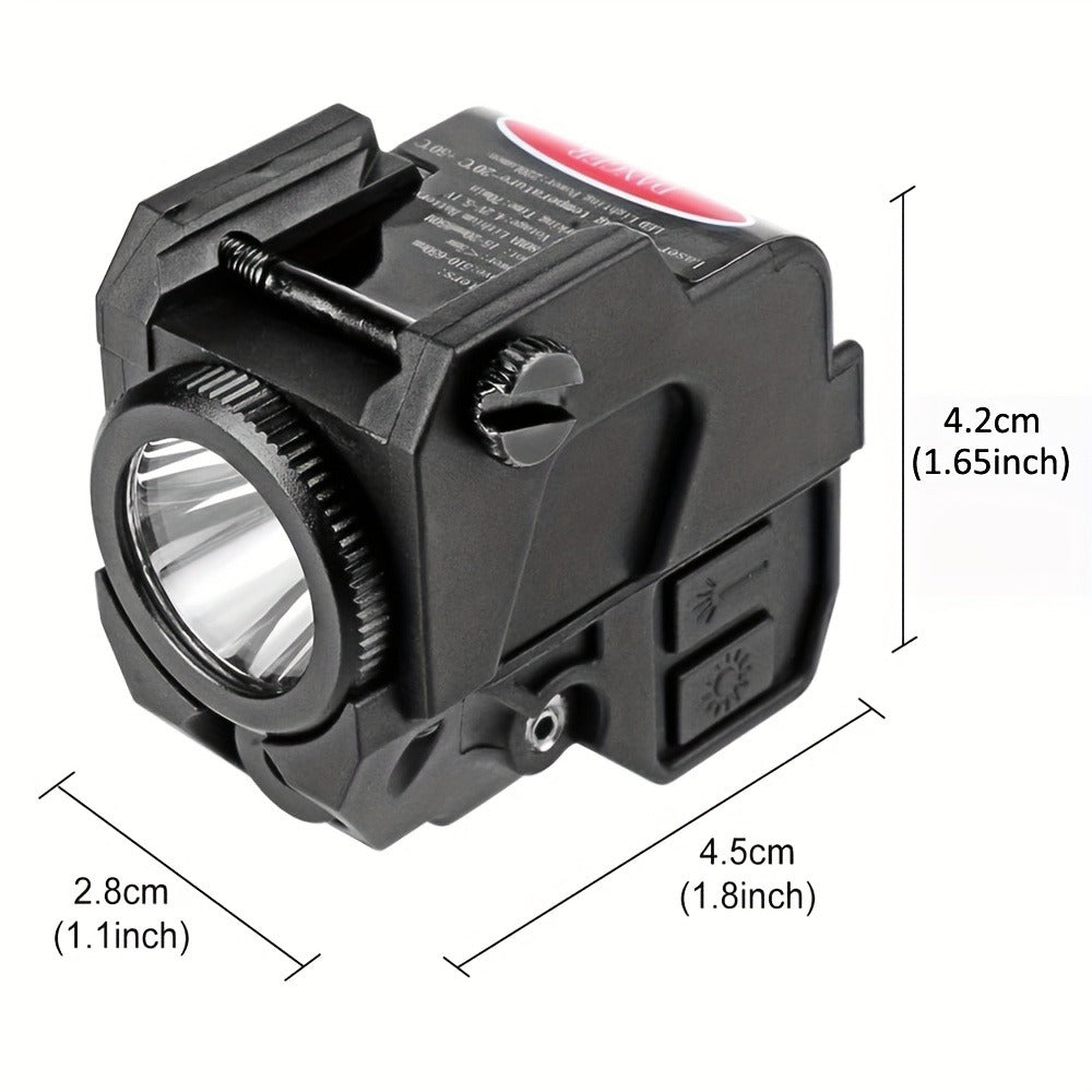 Tactical Green Laser Sight with LED Flashlight Combo - USB Rechargeable, Picatinny Rail Mount, Ambidextrous for Pistols, Rifles & Airguns