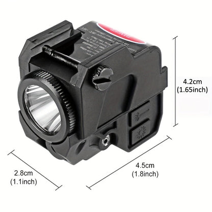 Tactical Green Laser Sight with LED Flashlight Combo - USB Rechargeable, Picatinny Rail Mount, Ambidextrous for Pistols, Rifles & Airguns