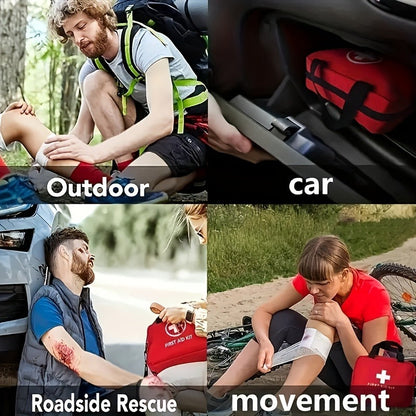 184-Piece First Aid Kit – Portable Multi-Purpose Emergency Medical Kit for Outdoor Adventures, Hunting, Hiking, Camping, Home & Car