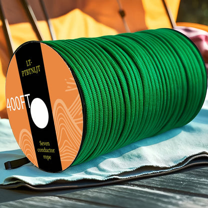Paracord Tent Rope 7-Core Multi-Purpose Outdoor Rope – 100ft / 164ft / 328ft Camping Guy Line, Tent Tie-Down, Hanging Rope, Bracelet & Keychain Cord – Durable Vivid Design