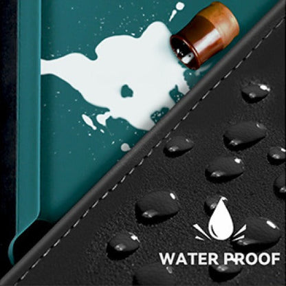 Leatherette Pool Table Cover 7 8 9FT Waterproof Tearproof Billiard Table Protector with Leg Cutouts Scratch-Resistant Easy-Clean Protective Cover Black