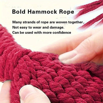 Camping Hammock Single Person Colorful Fabric Anti-Roll Design 330 lbs Capacity with Tree-Friendly Straps Portable Carrying Bag Outdoor Indoor Backyard Lounging