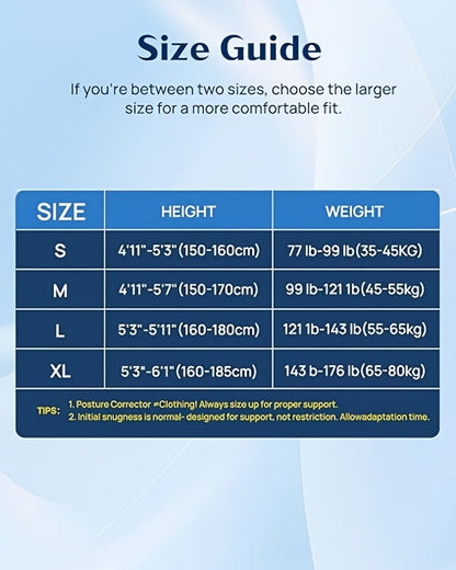 Posture Corrector for Men & Women - Adjustable Back Brace Shoulder Support Hunchback Corrector for Improved Posture, Comfort Fit Unisex Design, Sizes S M L XL - Back Pain Relief Office & Daily Wear