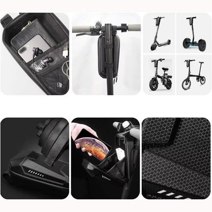 Electric Scooter Handlebar Bag Front Storage 2L Large Capacity – Portable Waterproof Handlebar Pouch for Phone, Wallet & Essentials, Universal Fit for E-Scooter, Bike & Bicycle