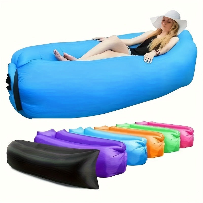 Inflatable Air Sofa Outdoor Camping Lounger 440LB Heavy Duty Quick Inflate Portable Lazy Bag Sofa Bed with Carry Bag Lightweight Compact for Beach Hiking Music Festival Travel 6 Colors