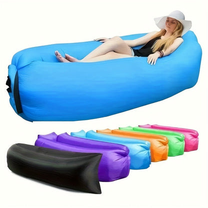 Inflatable Air Sofa Outdoor Camping Lounger 440LB Heavy Duty Quick Inflate Portable Lazy Bag Sofa Bed with Carry Bag Lightweight Compact for Beach Hiking Music Festival Travel 6 Colors