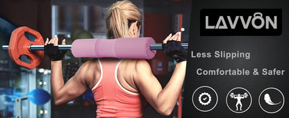 Barbell Squat Pad Set with Wrist Straps & Ankle Straps – Thick Anti-Slip Foam Bar Pad for Hip Thrusts, Squats & Lunges, Weightlifting Neck Cushion for Men Women